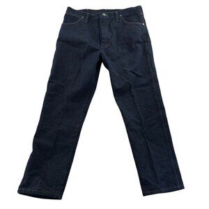 Wrangler Men's Jeans 38x30 13MSEDD Blue Dark Denim Straight Leg Relaxed Fit